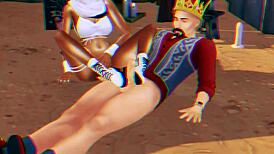 bad bitches in masks get their big asses pounded interracial anal compilation