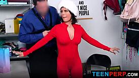 jack blackmails petite teen jesse into cowgirl ride ending creamy garage lesson