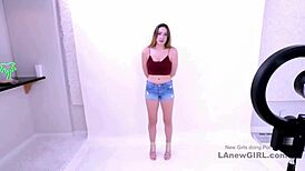 i'm that gorgeous 18+ brunette teen getting fucked hard in modeling audition on sofa