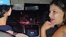 Blondes Suck Cum For Uber Ride! Friend's Wife And Hubby Pay With Pussy Blowbang
