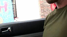 Latina's Big Tits Bounce During Car Wash Pounding