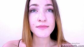 i'm that gorgeous 18+ brunette teen getting fucked hard in modeling audition on sofa