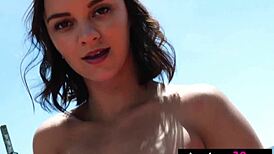 Busty Marine Lecourt Rips Sailor Clothes for Outdoor Natural Tits Reveal