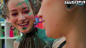 gothic lesbian fists latex ass squirting gapes tattoo punk 😈✊