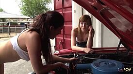 hey girls start licking pussies then black studs join for wet horny interracial foursome orgy