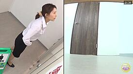 Japanese amateur wets panties spying in public bathroom toilet