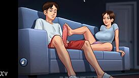 playing summertime saga with jenny on pink channel feels so real