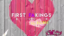 law student sneaks dirty public bangs with working class stud outdoors