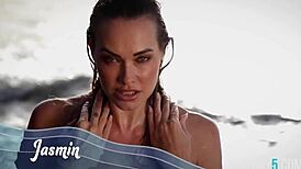 German Milf Jasmin Strips Naked on Beach Looking Stunning