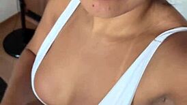 Kriss Hotwife Rides Bike in Tiny Bikini Morning Heat