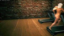 Voyeur Watches Girls Play Workout Games At Gym