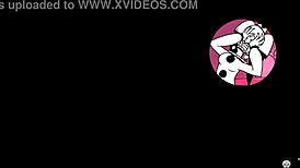 Clownish cartoon goths tease intriguing fun in wild antics