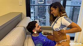 hot argentinian friend iara sanchez consoles after brazil loss