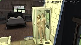 innocent virgin step-sis tempts forbidden shower sex thrills