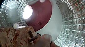 christy mack backstage pussy play shower tease