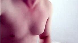 grandpa daddy licks skinny teen pussy then fucks tight on shoulders