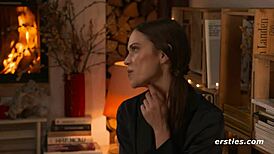 sexy german lesbians kiss lick clits on christmas with shaved pussies