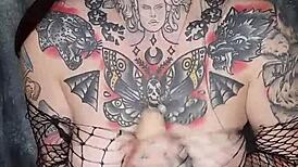 goth girlfriend rides vibrator dildo hard in joi until squirting orgasm