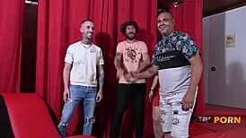 spanish cuckold swingers invite three men for steamy orgy fun