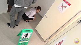 Japanese amateur wets panties spying in public bathroom toilet