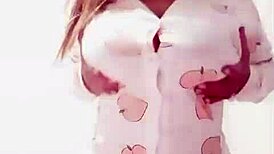 hey, that mexican girl's goodnight kiss with her big natural tits out