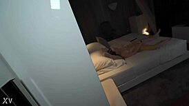 Step bro catches me fingering clit then fucks my skinny pussy rough