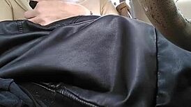 omg i came so hard playing with my huge cock in the car