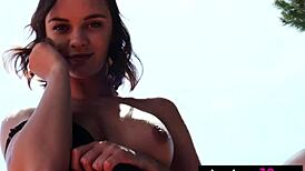 Busty Marine Lecourt Rips Sailor Clothes for Outdoor Natural Tits Reveal