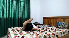 Chubby Latina Strips Naked Groping Huge Tits Big Ass and Wet Pussy Seductively