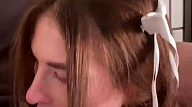 gerageyn slurps that monster cock in sloppy deepthroat action