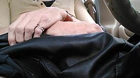 omg i came so hard playing with my huge cock in the car