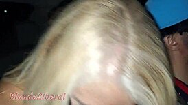 Blondes Suck Cum For Uber Ride! Friend's Wife And Hubby Pay With Pussy Blowbang
