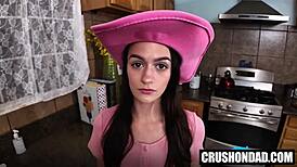 POV Stepdad Mike Mancini Teaches Summer Renee Blowjob Lessons