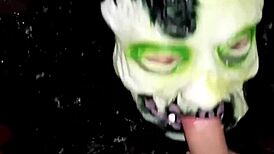 Forest witch in cosplay grabs my cock for outdoor cowgirl ride doggystyle