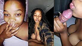 Silly Busty African Bimbo Teases Uber Driver with Dick Sucking Lips Then Sucks BBC All Night