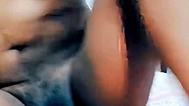 chastity cage holds back while she takes standing fuck