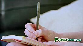 one thrust turns virgin teen stepsis into real woman?