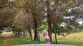 Milf seduces neighbor for public car sex pounding