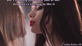 Sisters best friend catches sissy Patricia dressing with strapless dildo