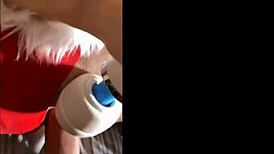 Emma Hix Pussy Stuffed Full for Christmas!