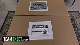 Stepdad's throbbing big cock turns bikini party fantasy into sofa reality pussy pounding on fourth of july