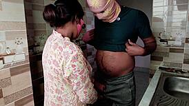 Desi bhabhi screams for devar's cock pounding in kitchen!