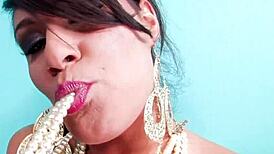 charley chase gets super oiled up chasing those pearls 😏💦🔥