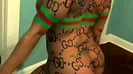 african stripper rips clothes twerks naked private show for me