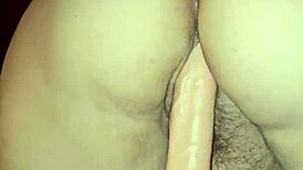 thick hairy ass spreads big pussy for hot cum load