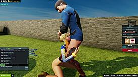Lolivix takes three cocks anal in public 3dxchat outdoor slut fest