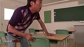 Naughty Japanese Student Kyoka Delivers School Blowjob Creampie