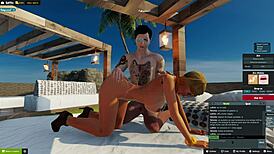 Lolivix takes three cocks anal in public 3dxchat outdoor slut fest