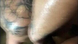 whoa 🍆 i fucked my hot girlfriend in the shower, homemade interracial with tons of cum in her mouth!