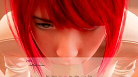Redhead's Juicy Pussy and Blowjob Tease in Julie's Playful Room Game
